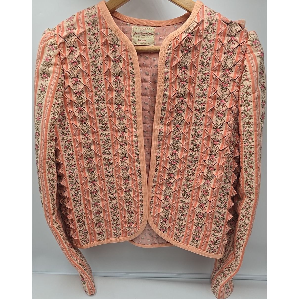 Specially Hand Made Designed By Ines Hahs Grannycore Quilted Patchwork Jacket